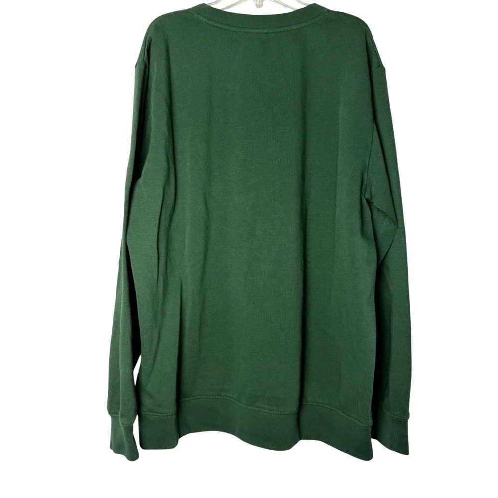 Vintage 90s Rare University of Miami Hurricanes Crewneck‎ Sweatshirt large Green